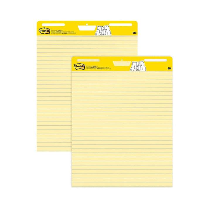 3M PostIt Easel Pad Lined Yellow 25" x 30" 561