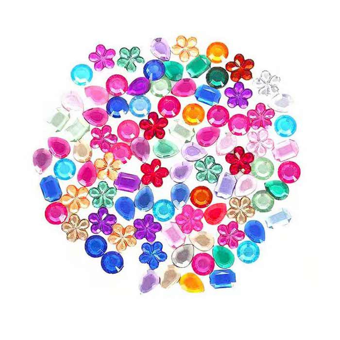 Acrylic Gemstones Mix Pack of 200 Pcs