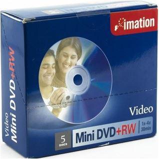 Imation Mini DVD and RW Box of 5 Discs