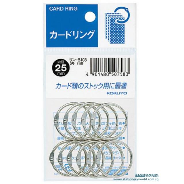 Kokuyo Metal Book Rings 25mm Pack of 11 KC-RIN-103B