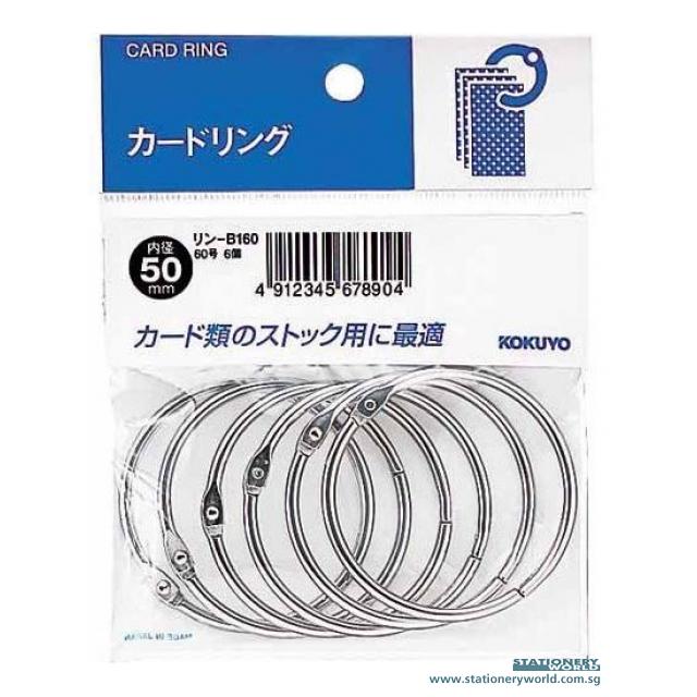 Kokuyo Metal Book Rings 50mm Pack of 6 KC-RIN-160B