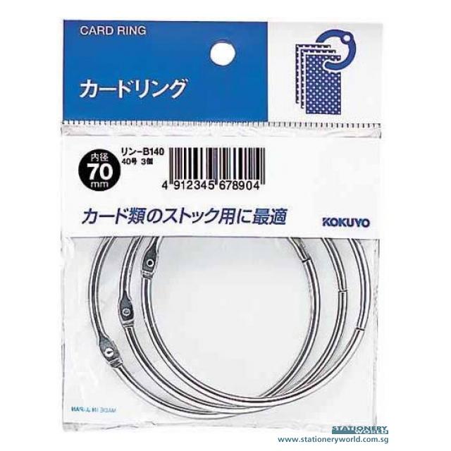 Kokuyo Metal Book Rings 70mm Pack of 3 KC-RIN-140B