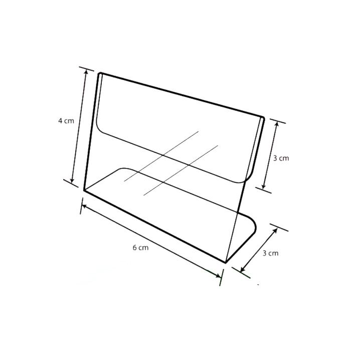 Acrylic L Shape Display 6cm A-LL-01