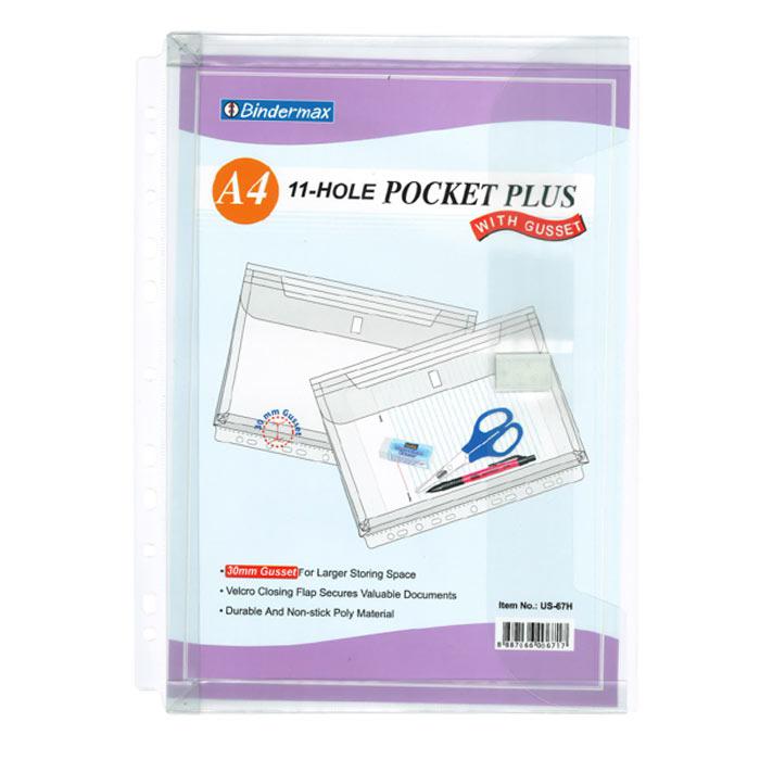 Bindermax 11 Hole Bag Type Pocket Plus US-67H