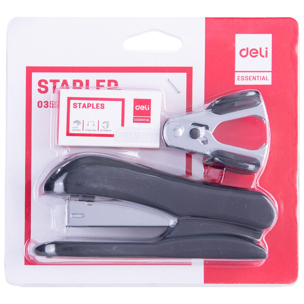 Deli Stapler Staples and Bullet Remover Value Pack E0355
