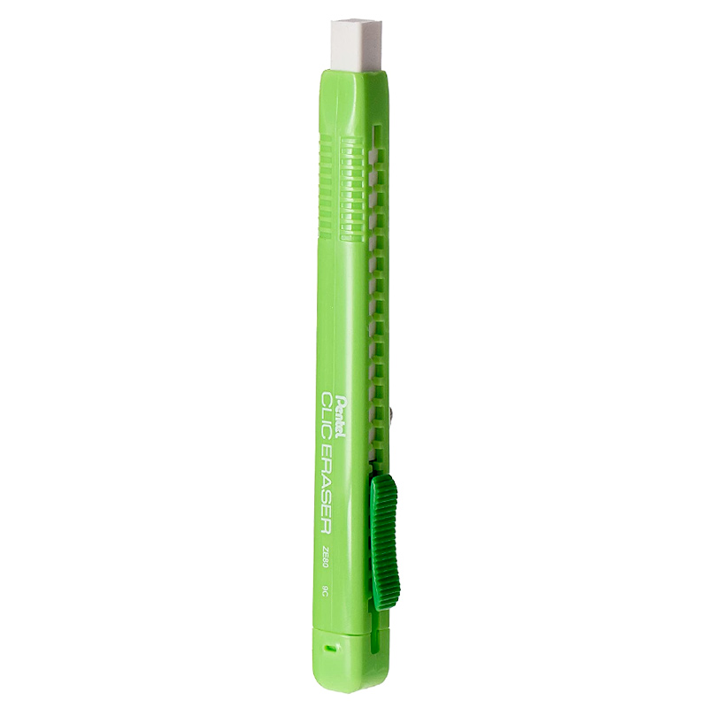 Pentel Clic Eraser Grip, Retractable Eraser, Sky Brazil