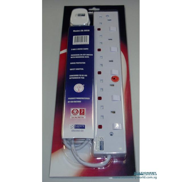 5 Way Extension Cord with Surge Protector 3M