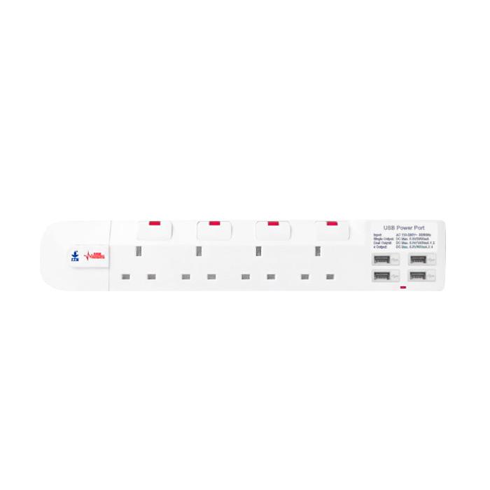 FYM 4 Way Extension Socket S344USB