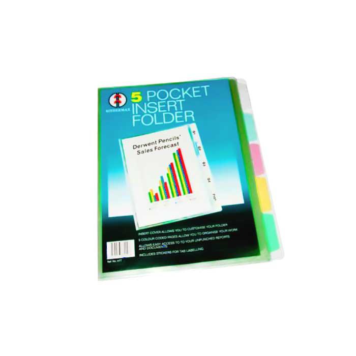 Bindermax 5 Pocket Insert Folder W77
