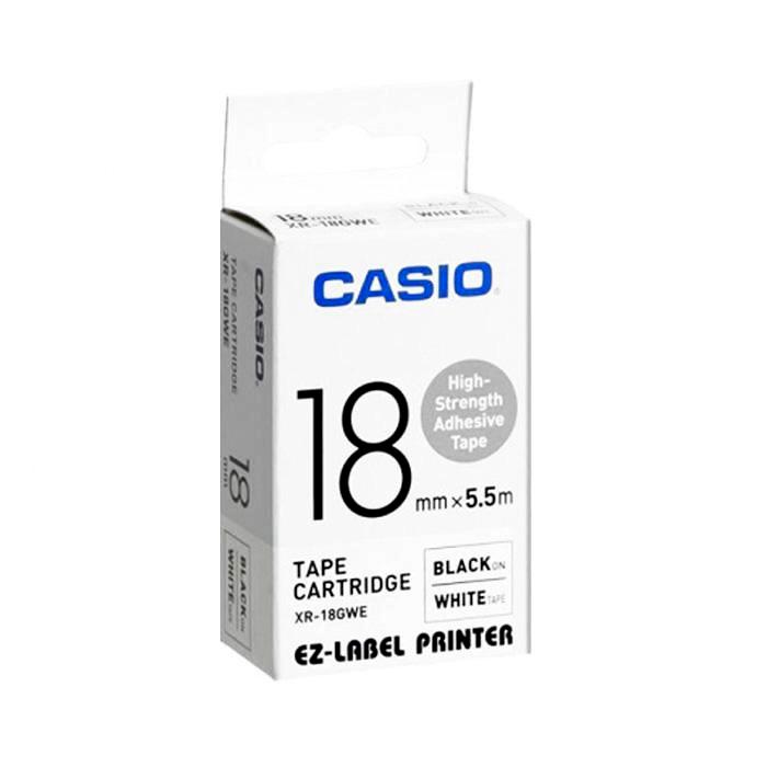 Casio EZ Label High Strength Tape Cartridge 18mm XR18GWE Bl
