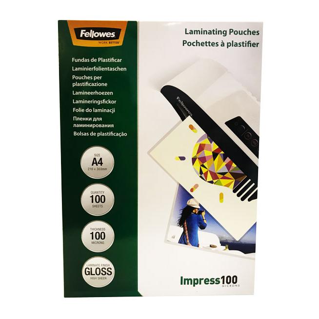 Fellowes Laminating Pouch Sheets A4 100 Microns