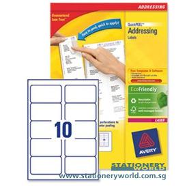 Avery Address White Labels 99.6 x 57mm L7173-100