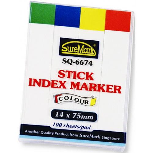 Suremark Stick Paper Index Marker 14 x 75mm SQ-6674
