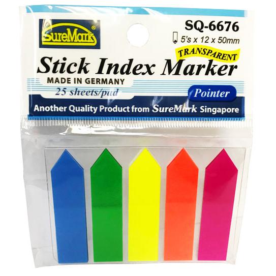 Suremark Stick Index Marker 12 x 50mm SQ6676