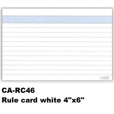White Index Card Line Ruled 4 x 6 Inch CA-RC46/BCR64