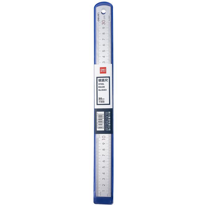 Deli Metal Steel Ruler 30cm 8463