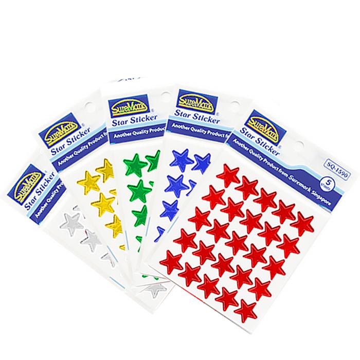 Suremark Stickers Star Pack of 5 SQ-1590