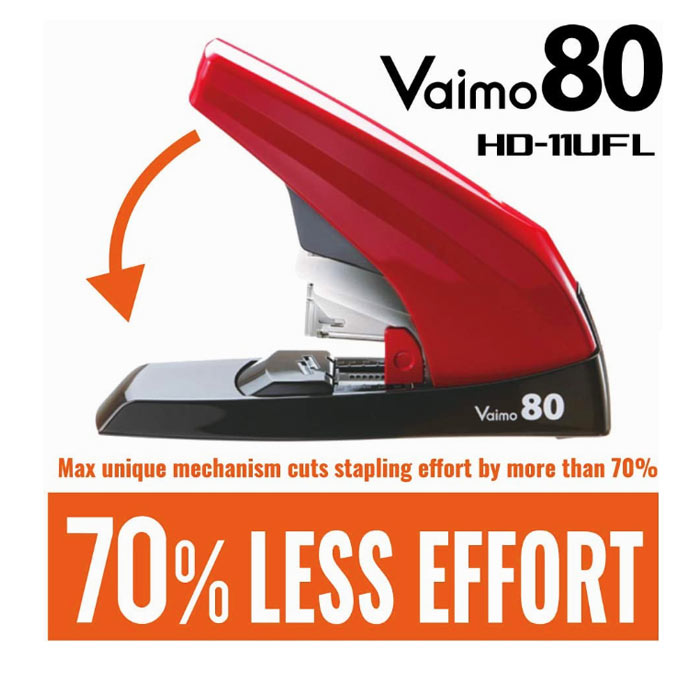 Agrafeuse De Table ZENITH Max Vaimo 80 - Corps Métal, Réduction D'Effort 70%, Charge 100 Agrafes (Point Plat)