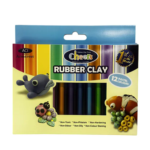 Cheers Rubber Clay 12 Pastel Colors 0