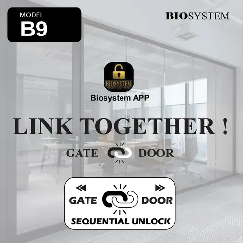 Biosystem B9 Smart Glass Door Lock - Black 6