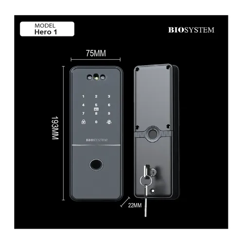 Biosystem Hero 1 Smart Glass Door and Gate Lock - Black 9