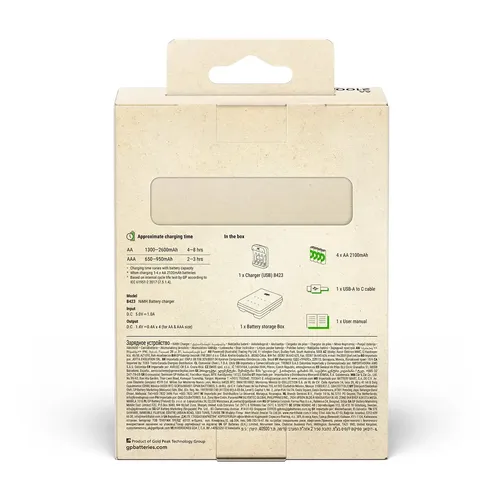 GP ReCyko B423 Battery Charger with 4x AA 2