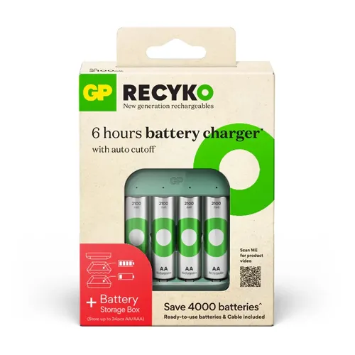 GP ReCyko B423 Battery Charger with 4x AA 0