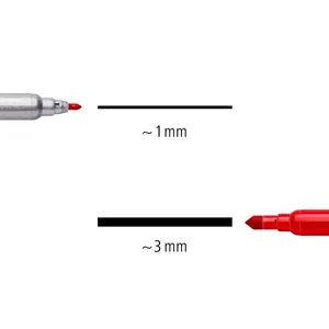 Staedtler Noris Fibre Tip Pen 2 Tips Pack of 12 NCST320NWP12 6