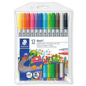 Staedtler Noris Fibre Tip Pen 2 Tips Pack of 12 NCST320NWP12 0