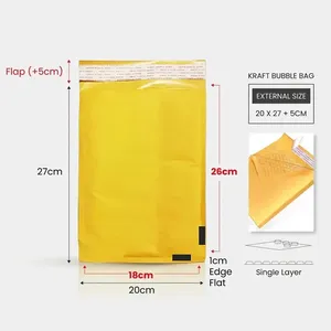 Kraft Paper Bubble Mailer (Inner Dimension: 18 x 26 + 5cm) 2