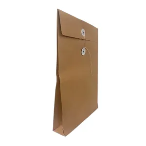 Extra Thick Kraft Envelope with Button and String 9 x 13 x 2inch Pack of 10 2