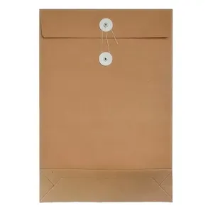 Extra Thick Kraft Envelope with Button and String 9 x 13 x 2inch Pack of 10 0