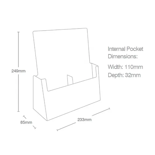 Taymar 2 Pocket Brochure Holder DL Size 2C112 2