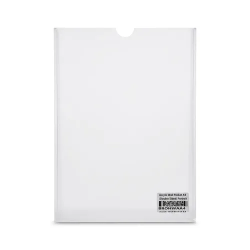 Acrylic Wall Pocket A4 (Double Sided) Portrait 0