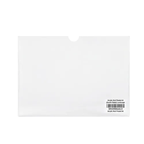 Acrylic Wall Pocket A4 (Double Sided) Landscape 0