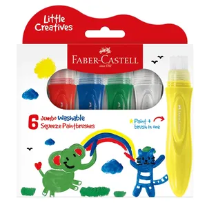 Faber Castell Little Creatives Jumbo Washable Squeeze Paintbrushes Box of 6 PL37010230 0