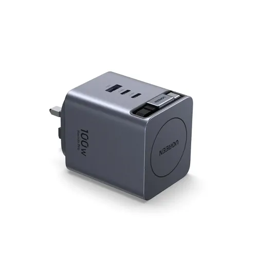 UGREEN X616-65829 100W Nexode Pro GaN Fast Charger with Retractable USB‑C Cable (3C1A) 0