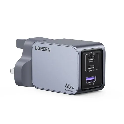 UGREEN X755-25872 Nexode Pro 65W GaN Charger 3-Port (2C1A) with USB-C Cable 0