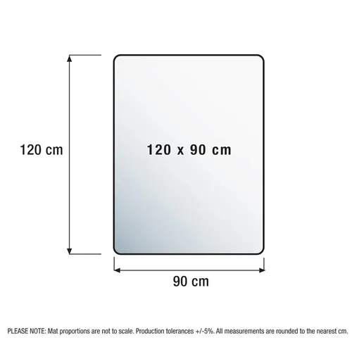 Floortex Cleartex Evolutionmat ECCMFLCD0001 - (120 x 90 cm) Chair Mat with Anti-Slip Pads, Flat Packed 5