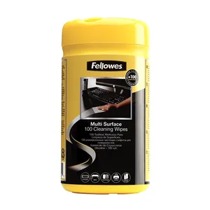 Fellowes Multi Surface 100 Cleaning Wipes CRC99715 0