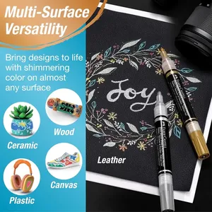 Faber Castell Black Edition Shake and Paint Metallic Acrylic Marker Pack of 6 AG285517 9