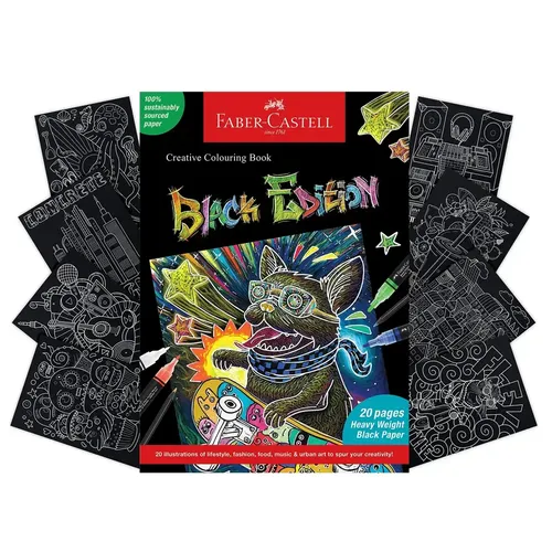 Faber Castell Colouring Book Black Edition VP Set B 3