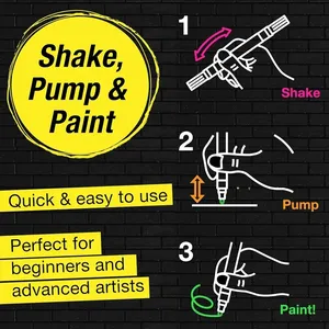 Faber Castell Black Edition Shake and Paint Neon Acrylic Marker Pack of 4 AG285505 6