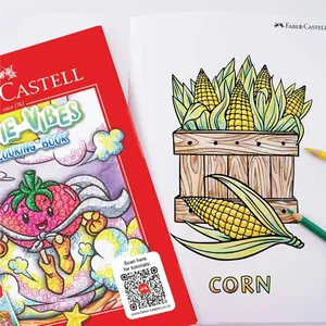 Faber Castell Veggie Vibes A4 Colouring Book PL104020 2