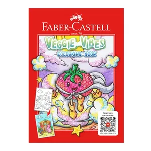 Faber Castell Veggie Vibes A4 Colouring Book PL104020 0