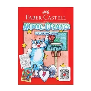 Faber Castell Animal Olympics A4 Colouring Book PL104021 0