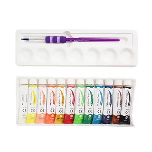 Faber Castell Watercolour Tube Set of 12 with Palette and Grip Brush PL121004N 2