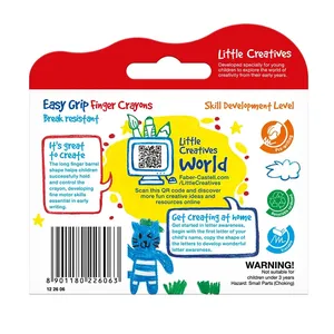Faber Castell Little Creatives Easy Grip Finger Crayons Box of 6 PL122606 2