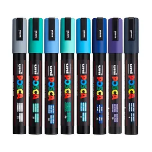 Uni Posca Water Based Paint Markers 8 Cool Colors PC5M 2