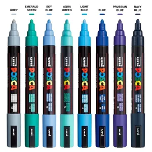 Uni Posca Water Based Paint Markers 8 Cool Colors PC5M 0